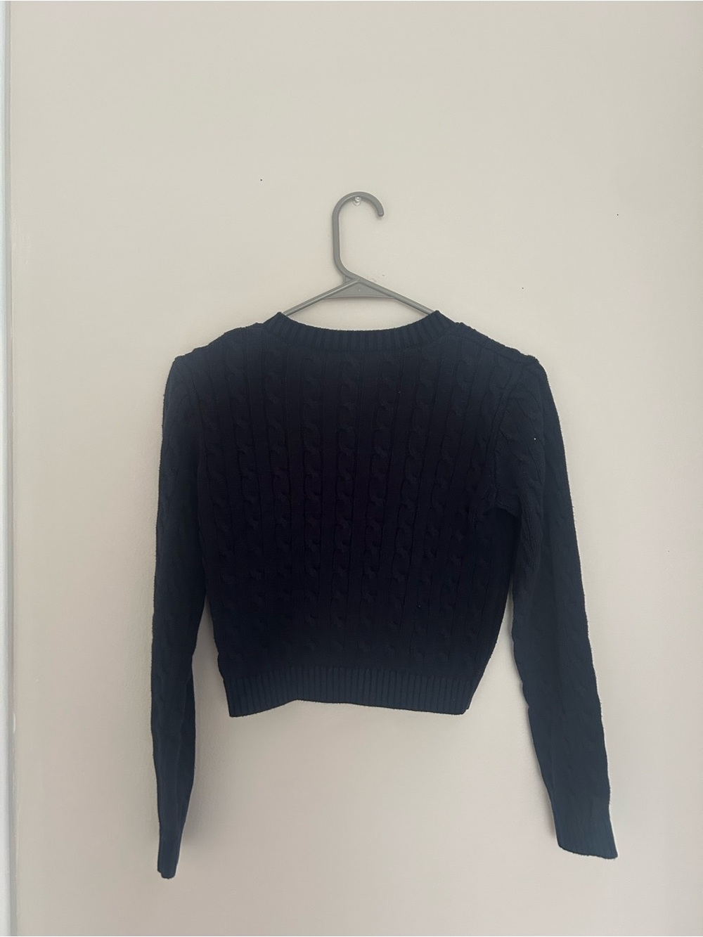 Brandy Melville Black Cable Knit Button-Up Cardigan - Picture 2 of 3